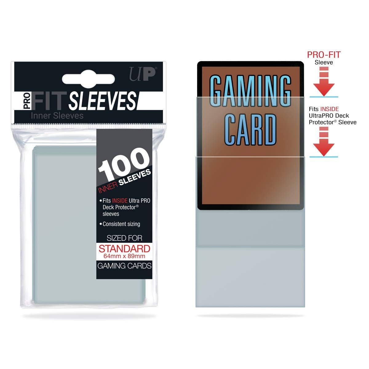 Ultra Pro Pro-Fit Deck Protectors – Standard Sized Card Sleeves (100 Pack)
