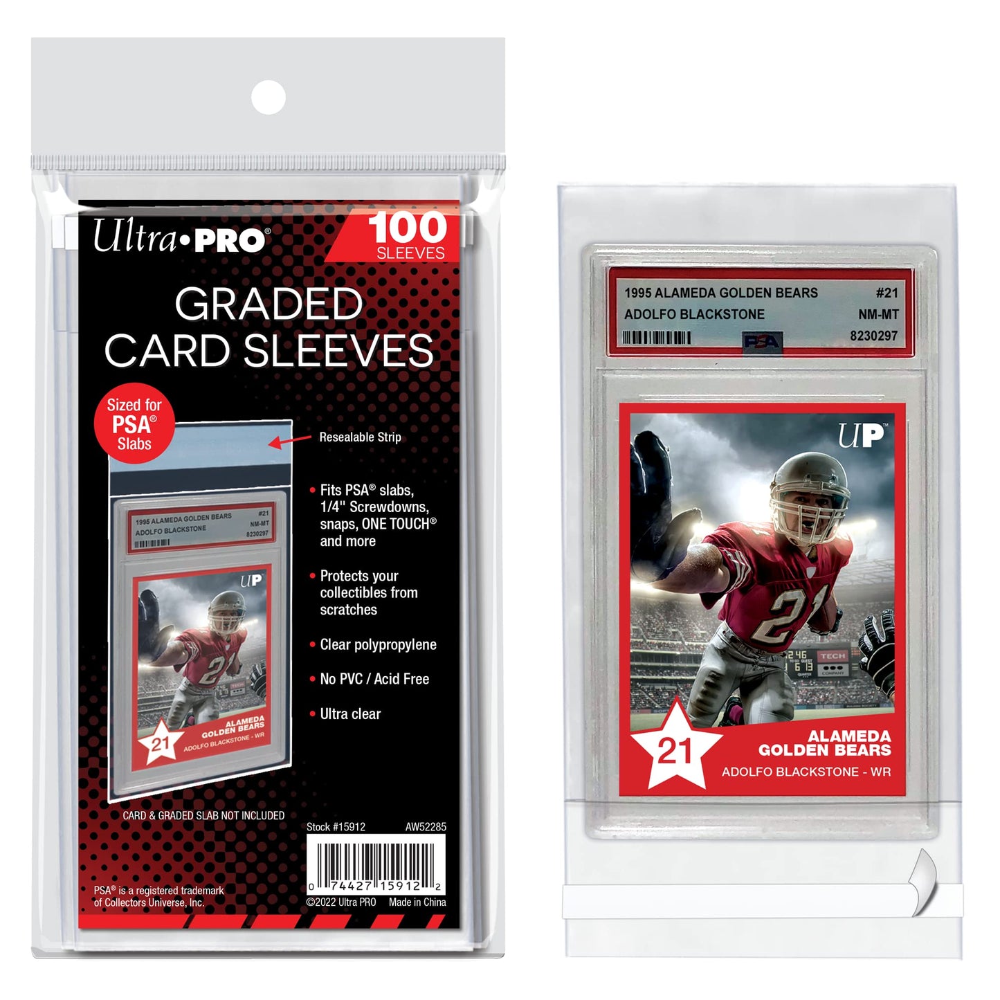 Ultra PRO PSA Graded Card Slab Resealable Sleeves – 100 Pack