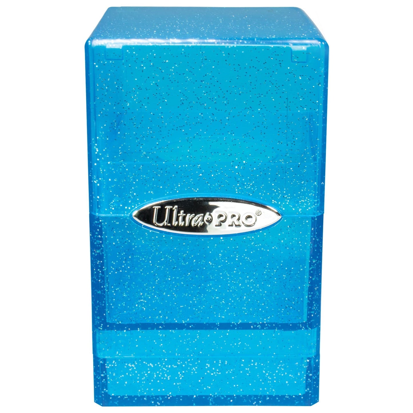 Ultra Pro Satin Tower 100+ Card Deck Box (Glitter Blue) – Protective, Stylish Travel Storage