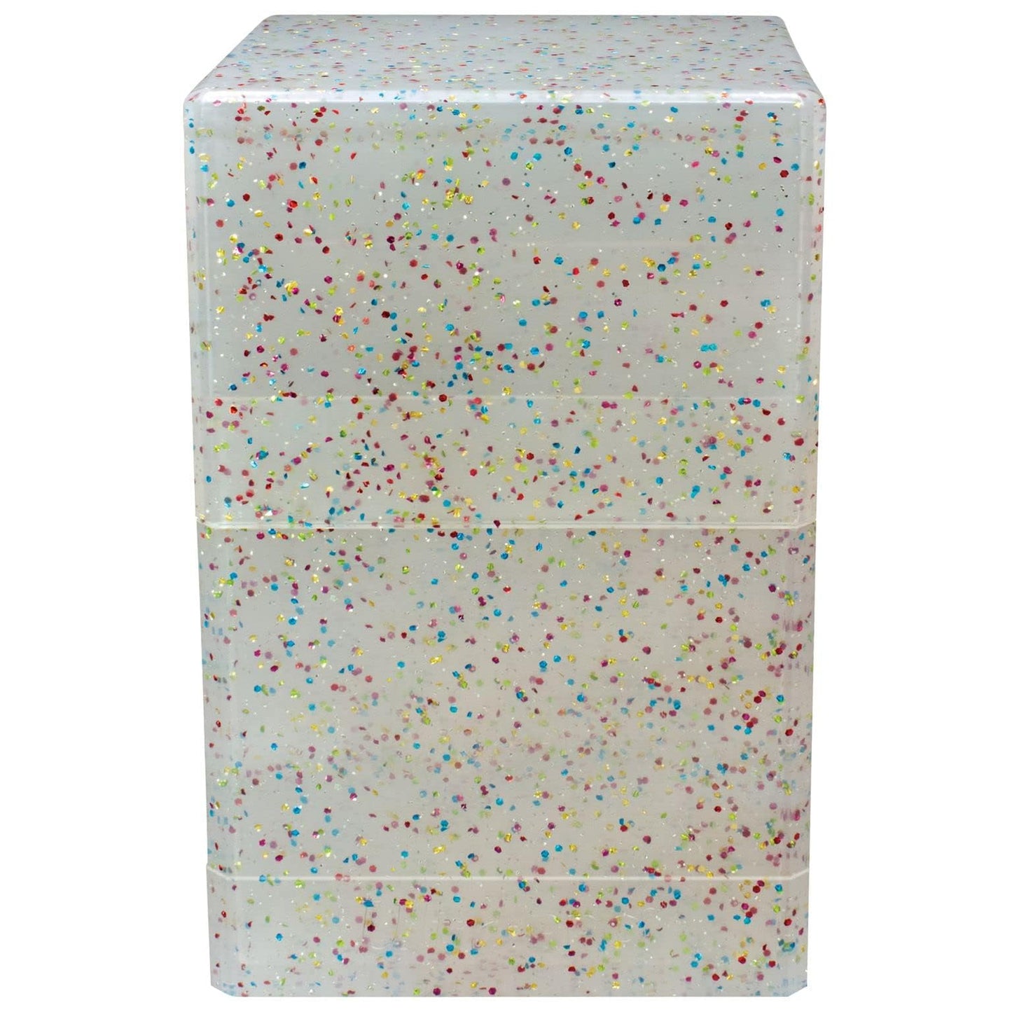Ultra PRO Satin Tower 100+ Card Deck Box Glitter Crystal – Durable, Stylish Card Storage