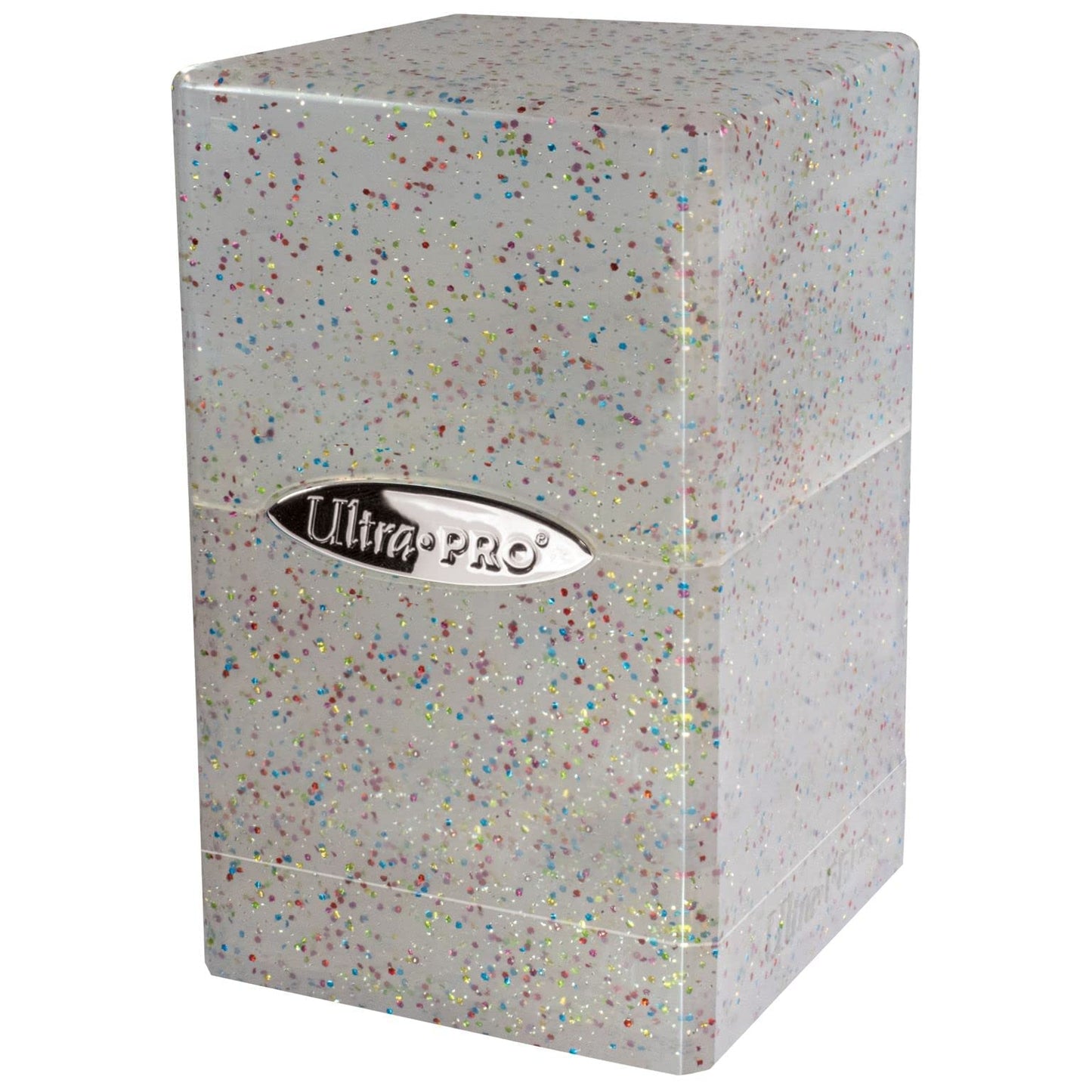 Ultra PRO Satin Tower 100+ Card Deck Box Glitter Crystal – Durable, Stylish Card Storage