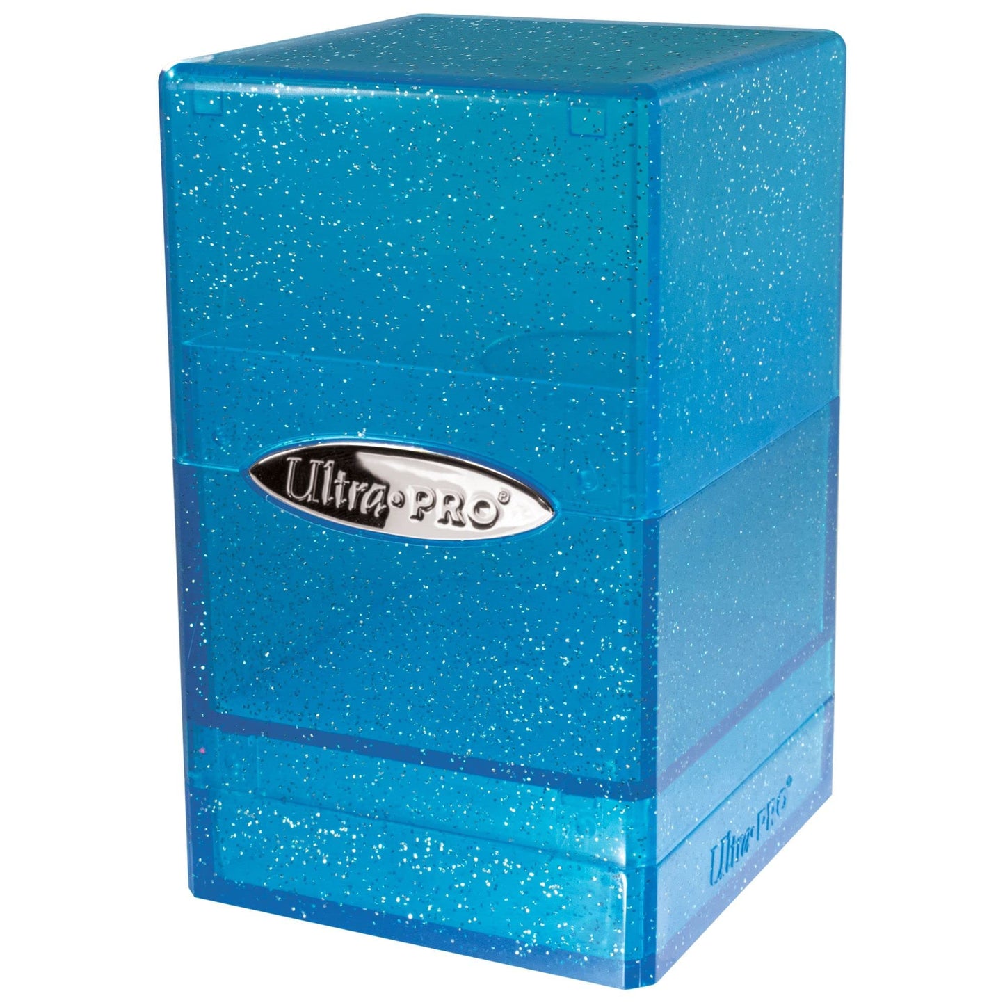 Ultra Pro Satin Tower 100+ Card Deck Box (Glitter Blue) – Protective, Stylish Travel Storage