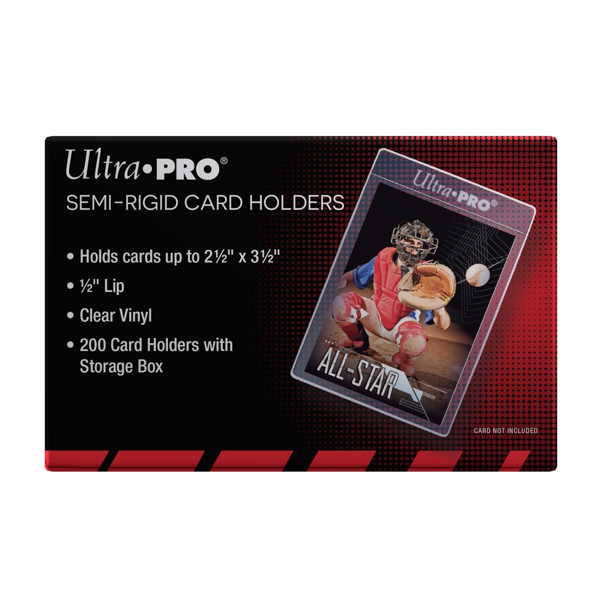Ultra Pro Semi-Rigid 1/2-Inch Lip Sleeves – 200 Count Card Protectors