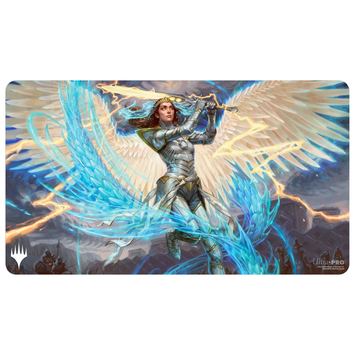 Ultra PRO Tarkir Dragonstorm Elspeth Playmat – MTG Table Mat 24 x 13.5 in