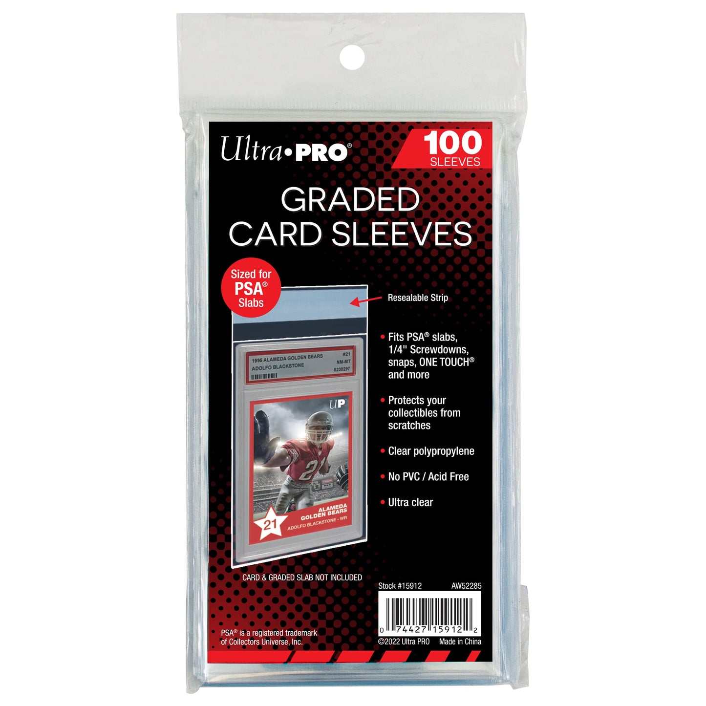 Ultra PRO PSA Graded Card Slab Resealable Sleeves – 100 Pack