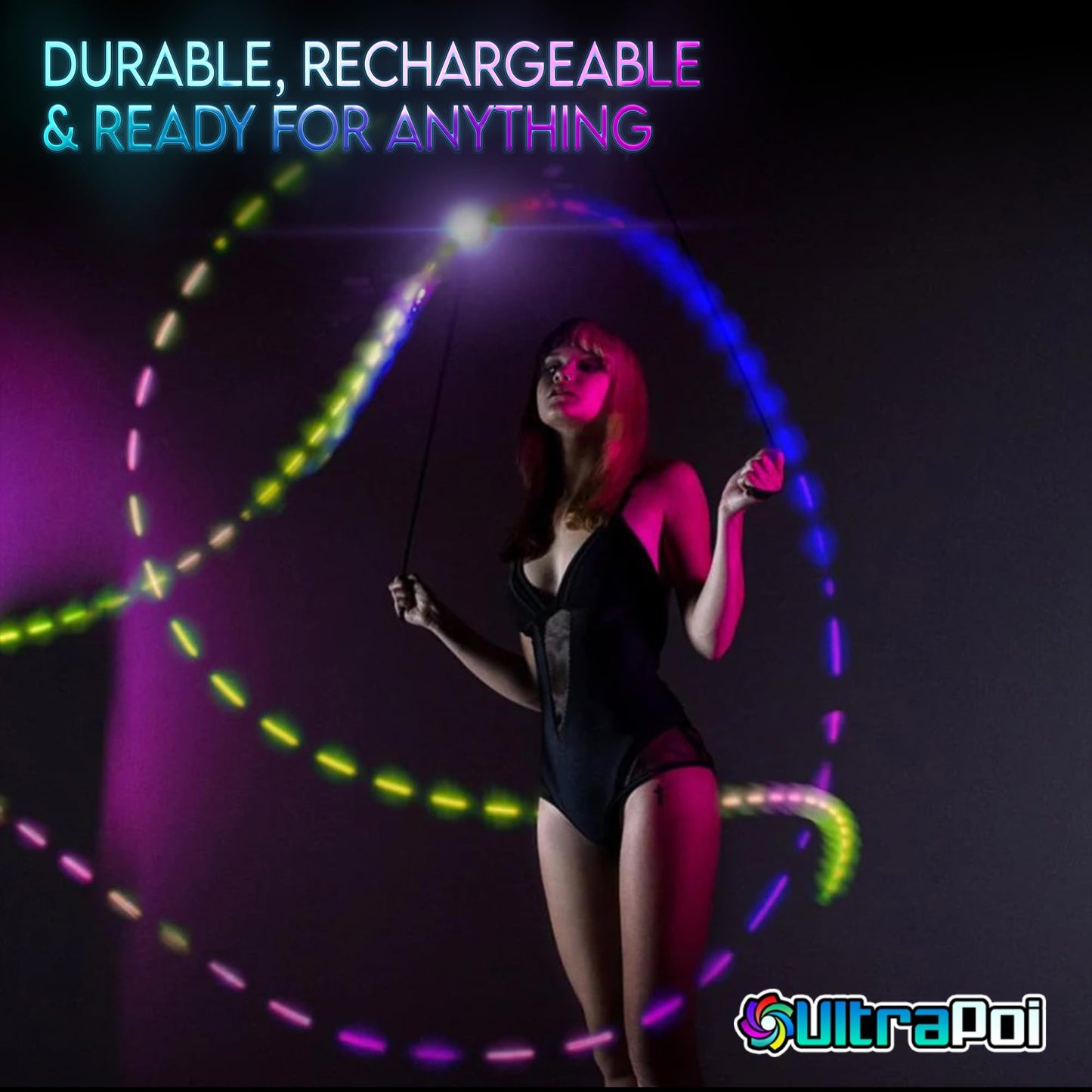 UltraPoi OrbPoi LED Poi Balls - USB Rechargeable Flow Toys with 30+ Color Modes
