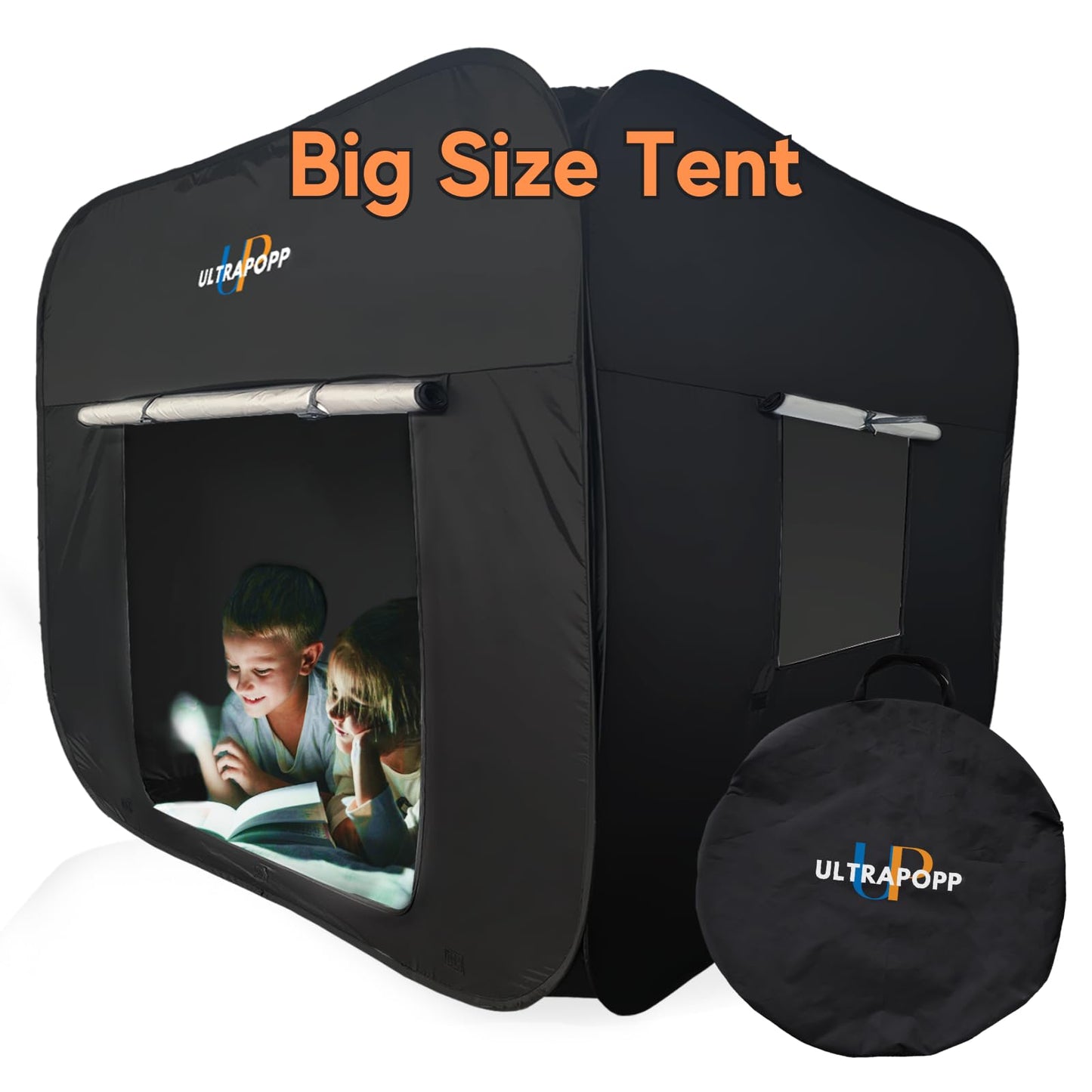 Ultrapopp Pop-Up Sensory Tent for Kids — Extra Big 47x47in Blackout Calming Hideout Den