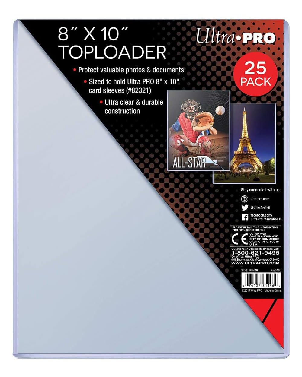 Ultra Pro 8x10 Photo Toploaders – 25 Pack | Crystal-Clear Photo Protection