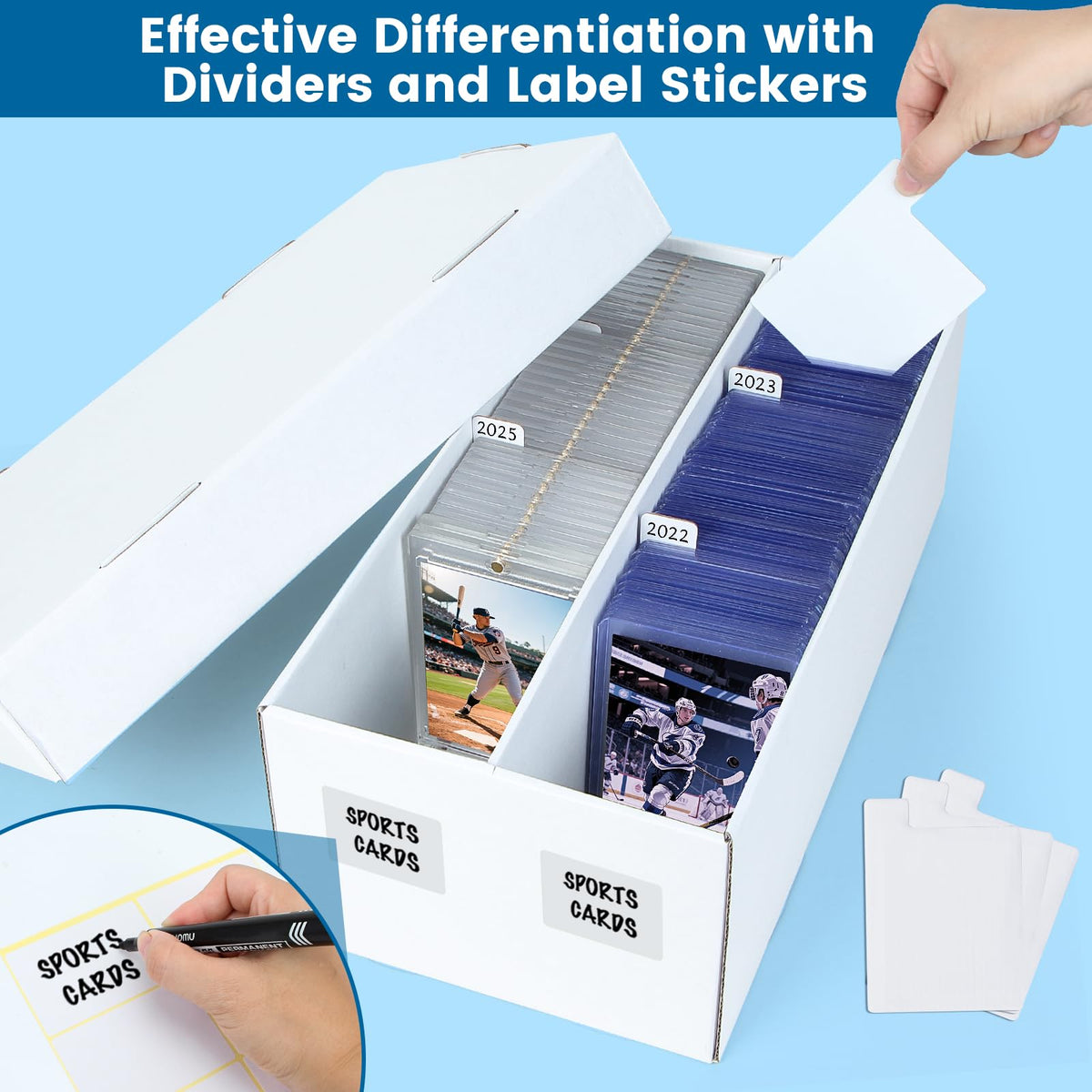 ULTRGEE 4 Pack Card Storage Box – Holds 320 Top Loaders & 88 One Touch Cards