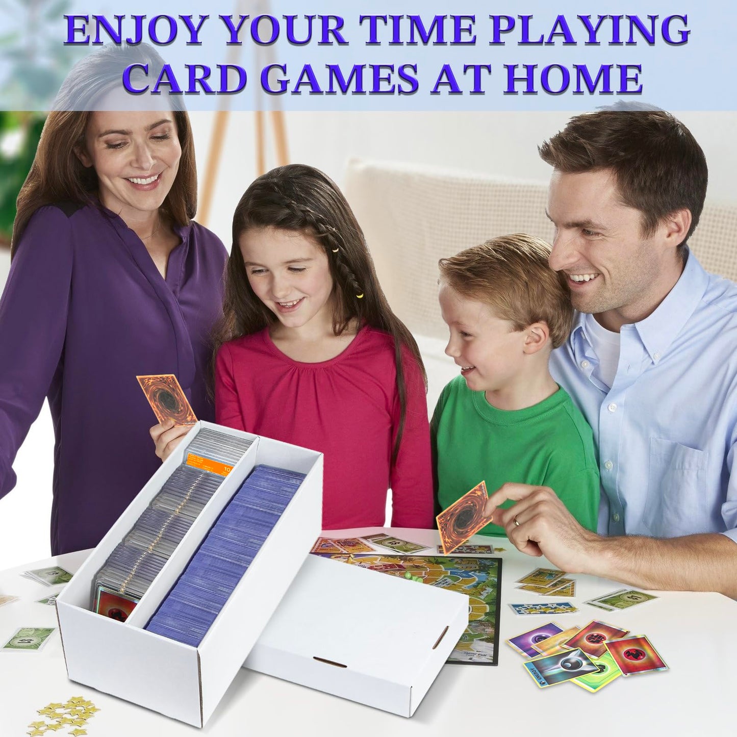 ULTRGEE 4-Pack Trading Card Storage Box — 2 Rows, Holds 320+ Top Loaders and PSA/HGA Slabs