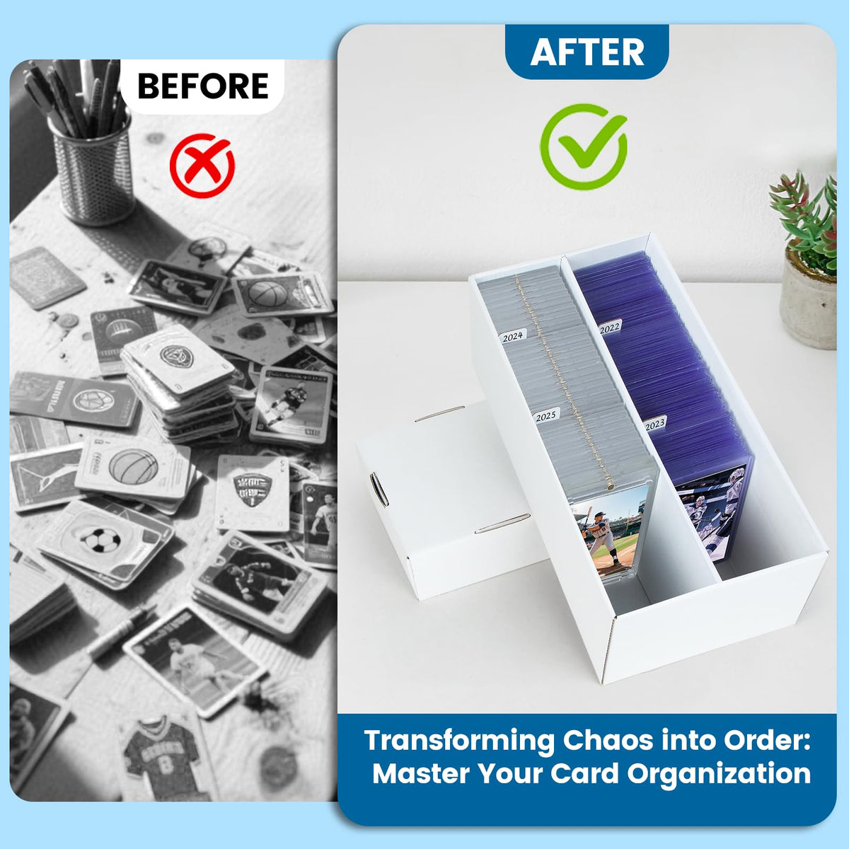 ULTRGEE 4 Pack Card Storage Box – Holds 320 Top Loaders & 88 One Touch Cards