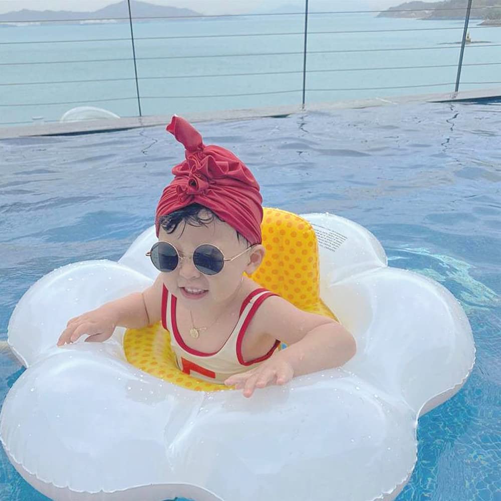 Umbresen Baby Swimming Float – Cute Flower Ring with Seat & Handle, 8–48 Months, Up to 44 lb