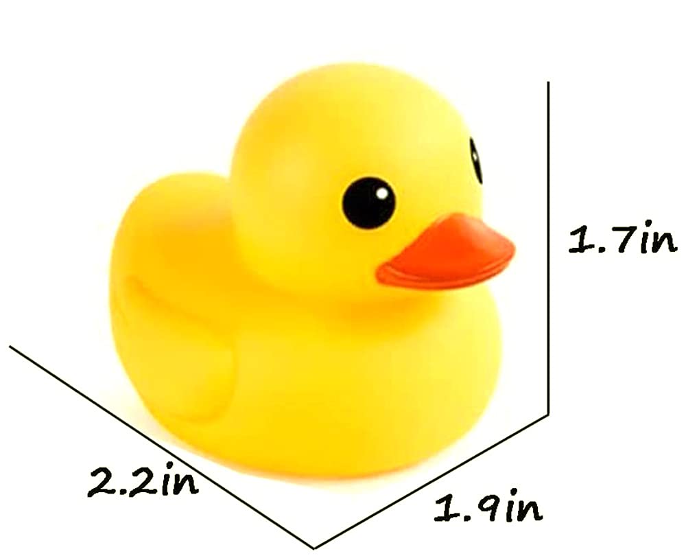 umbresen Yellow Rubber Ducks Bath Toys – 12pcs Preschool Bath Set