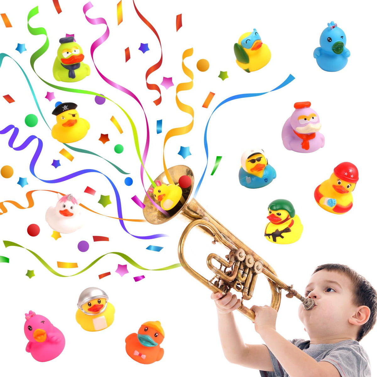 Umbresen Rubber Ducks Bulk (25) – Assorted Jeep Ducking Bath Toys for Pool, Party Favors & Gifts