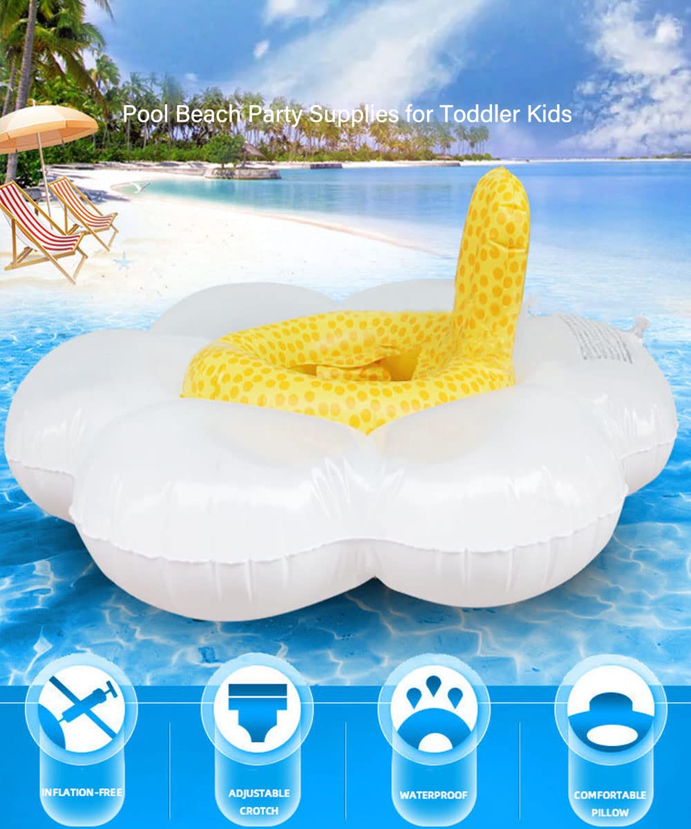 Umbresen Baby Swimming Float – Cute Flower Ring with Seat & Handle, 8–48 Months, Up to 44 lb