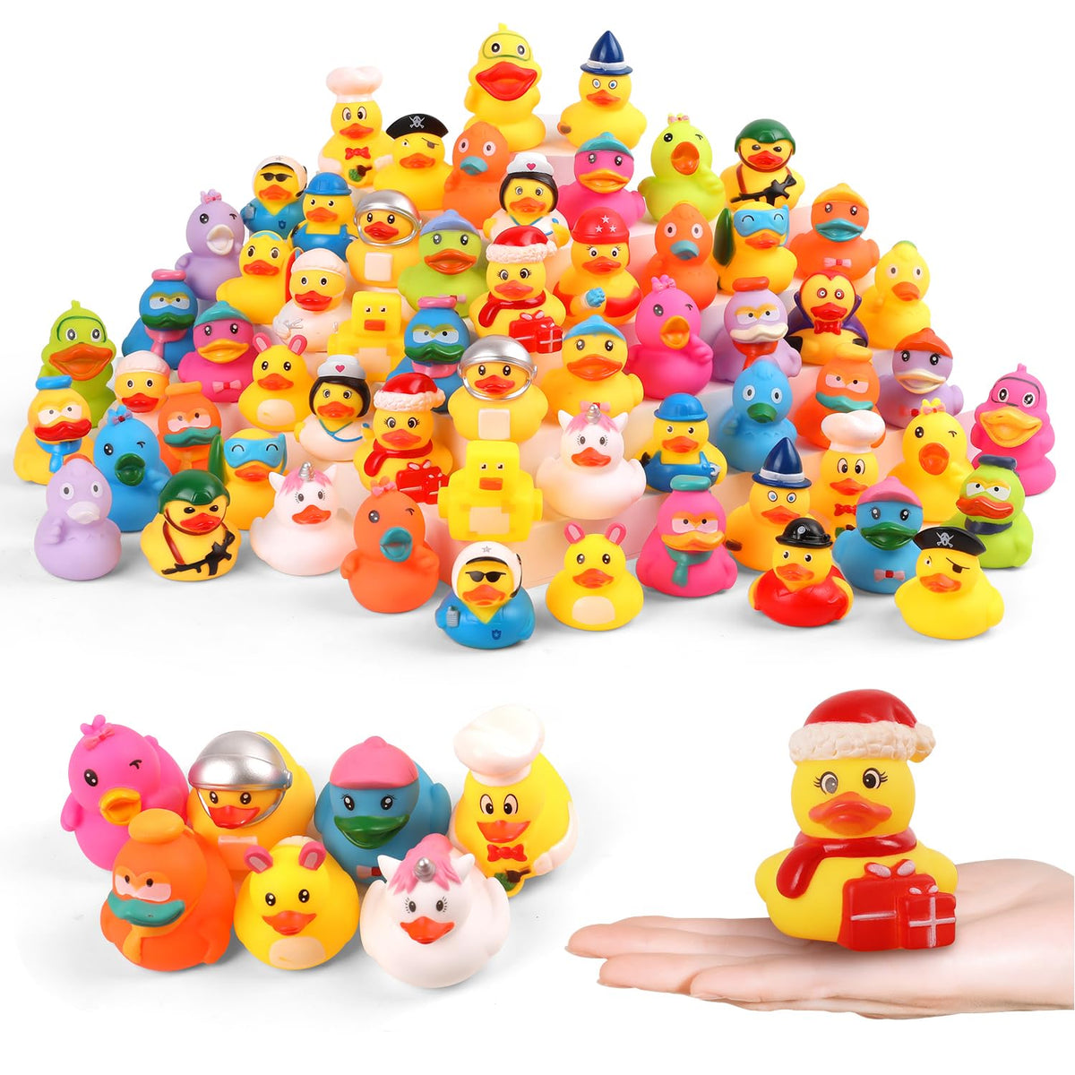 Umbresen Rubber Ducks Bulk (25) – Assorted Jeep Ducking Bath Toys for Pool, Party Favors & Gifts