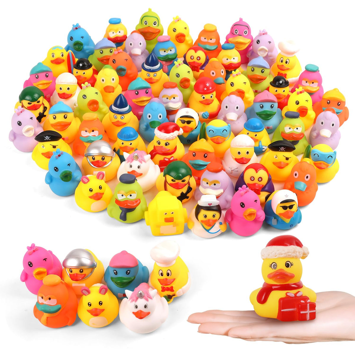 Umbresen Rubber Ducks Bulk (25) – Assorted Jeep Ducking Bath Toys for Pool, Party Favors & Gifts