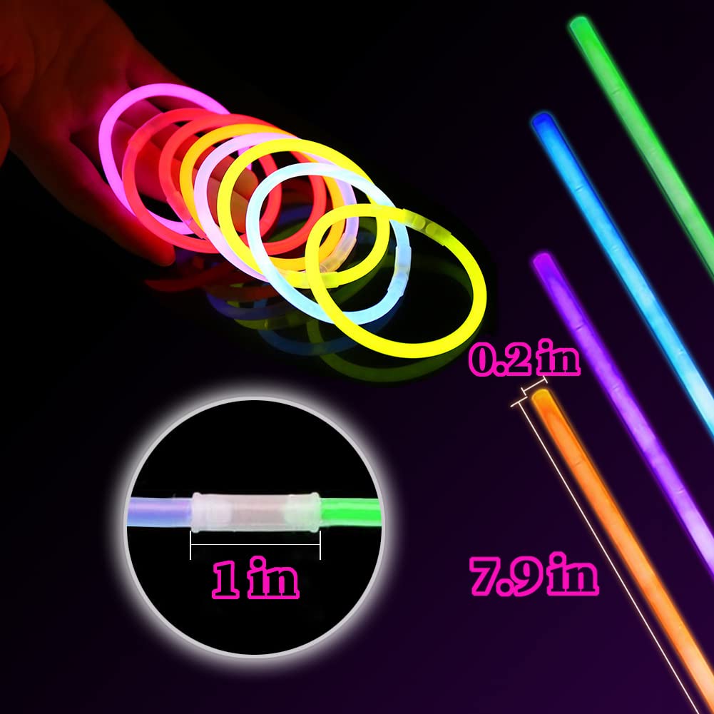 UMEELR 50 Glow Sticks with 24 Valentine Gift Cards – Valentine Party Favors Kit