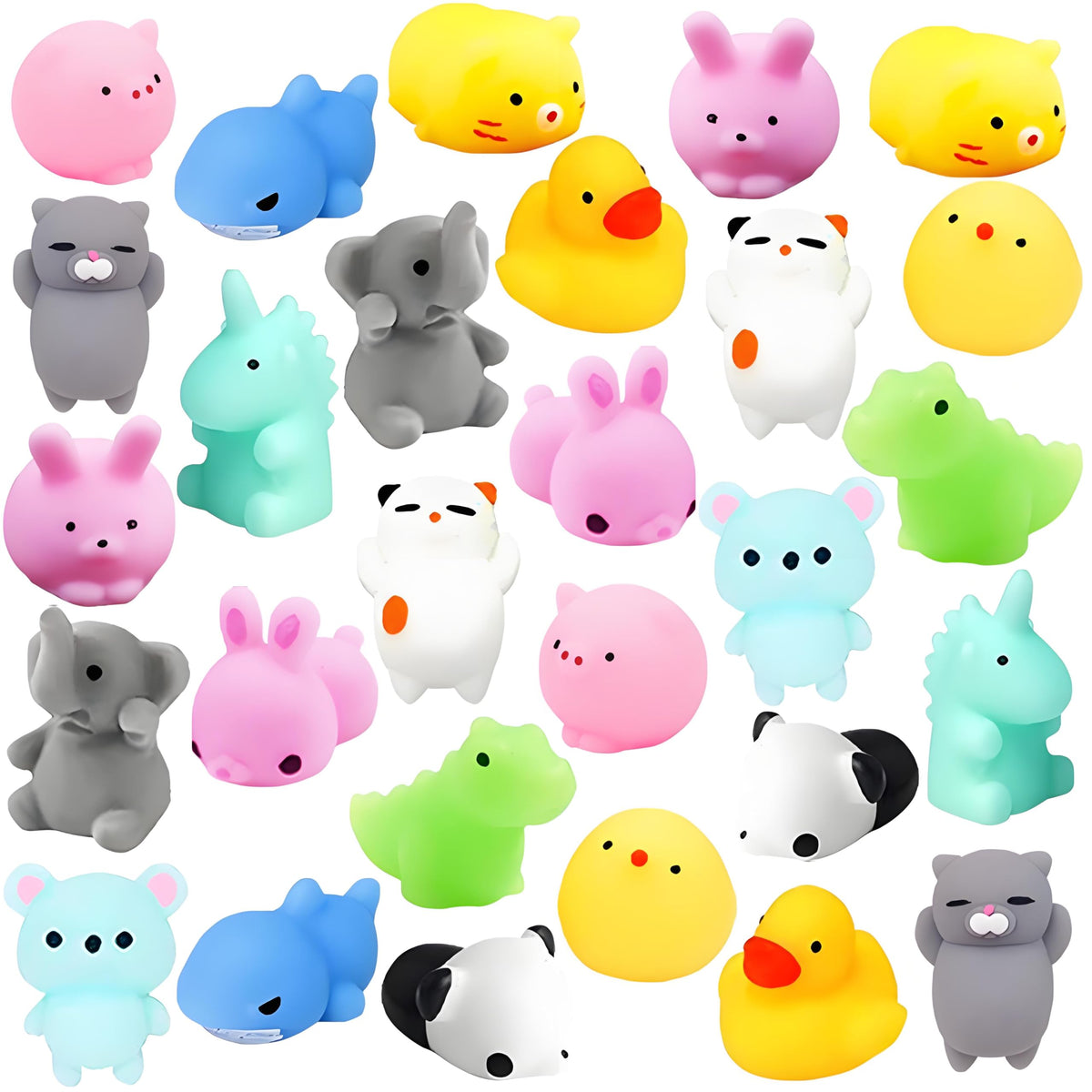 UMEELR 28 Pcs Mochi Squishies Hearts – Easter Egg Hunt Toys & Party Favors