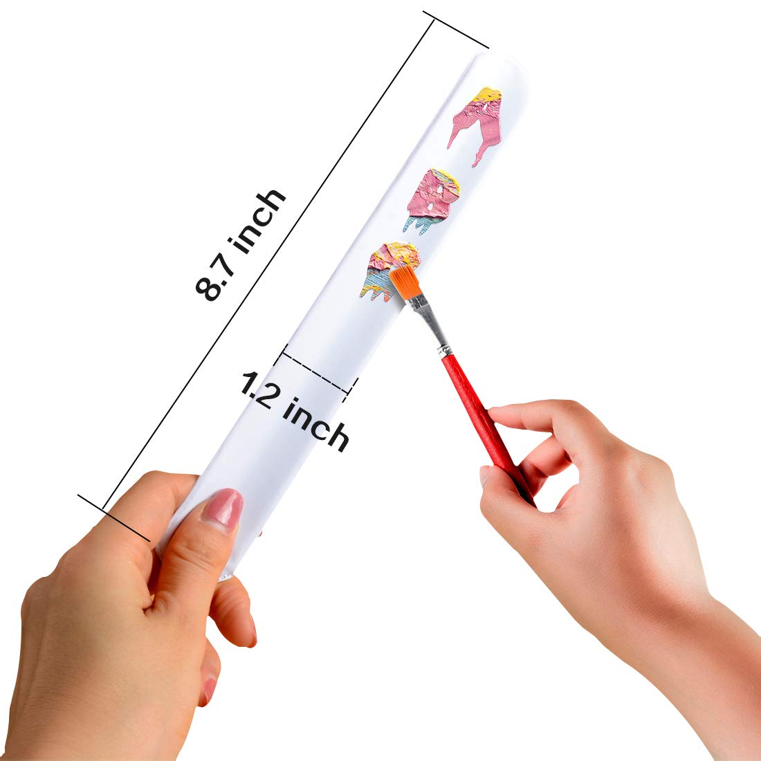 Umikk 110 Pack White Slap Bracelets Bulk | DIY Craft & Party Favors
