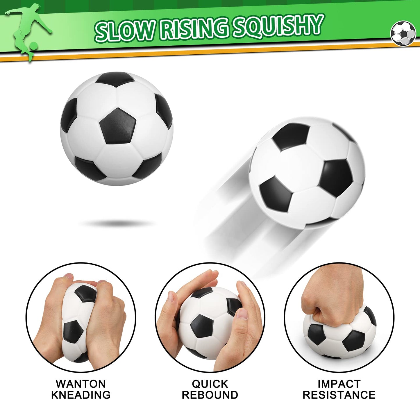Umnodobn 5-Inch Foam Mini Soccer Balls – Indoor Hoops, Soft Squishy 3-Pack