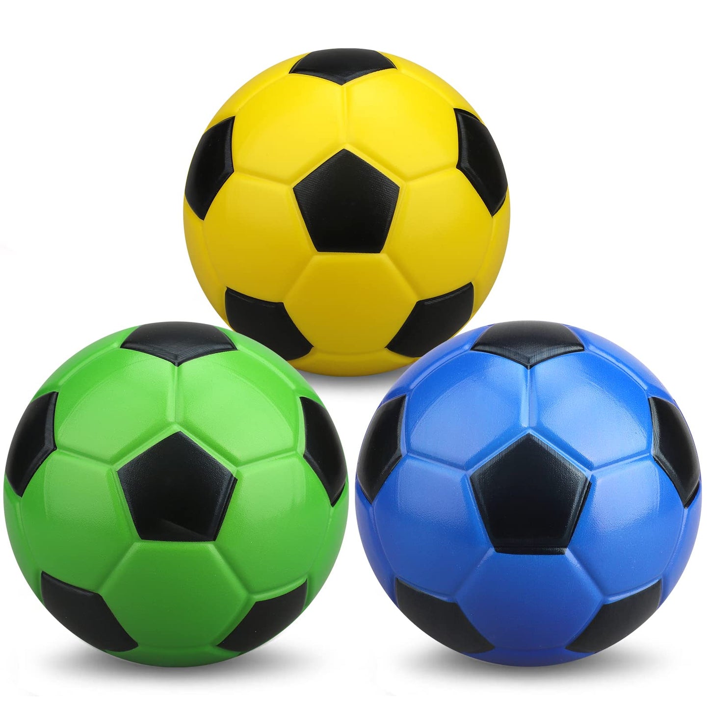 Umnodobn 5-Inch Foam Mini Soccer Balls — Soft, No-Inflation Indoor Play for Kids & Adults