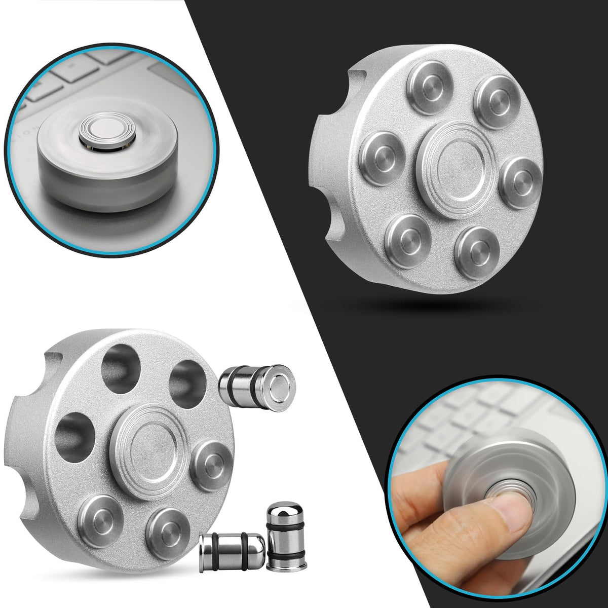 Umnodobn Cool Alloy Fidget Spinner – Aluminum Desk Toy & Sensory Gadget