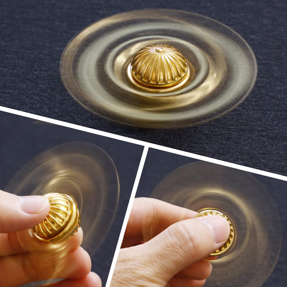 Umnodobn Gold Sphere Fidget Spinner – Premium Metal Orb Desk Toy
