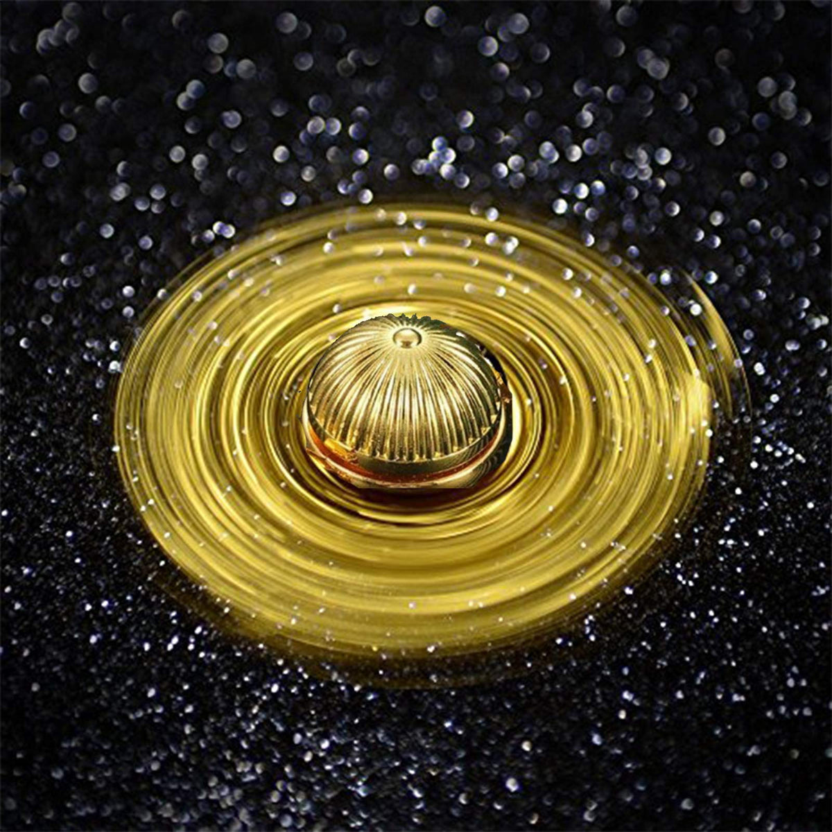 Umnodobn Gold Orb Fidget Spinner – Retro Aluminum Spinner for Focus & Stress Relief