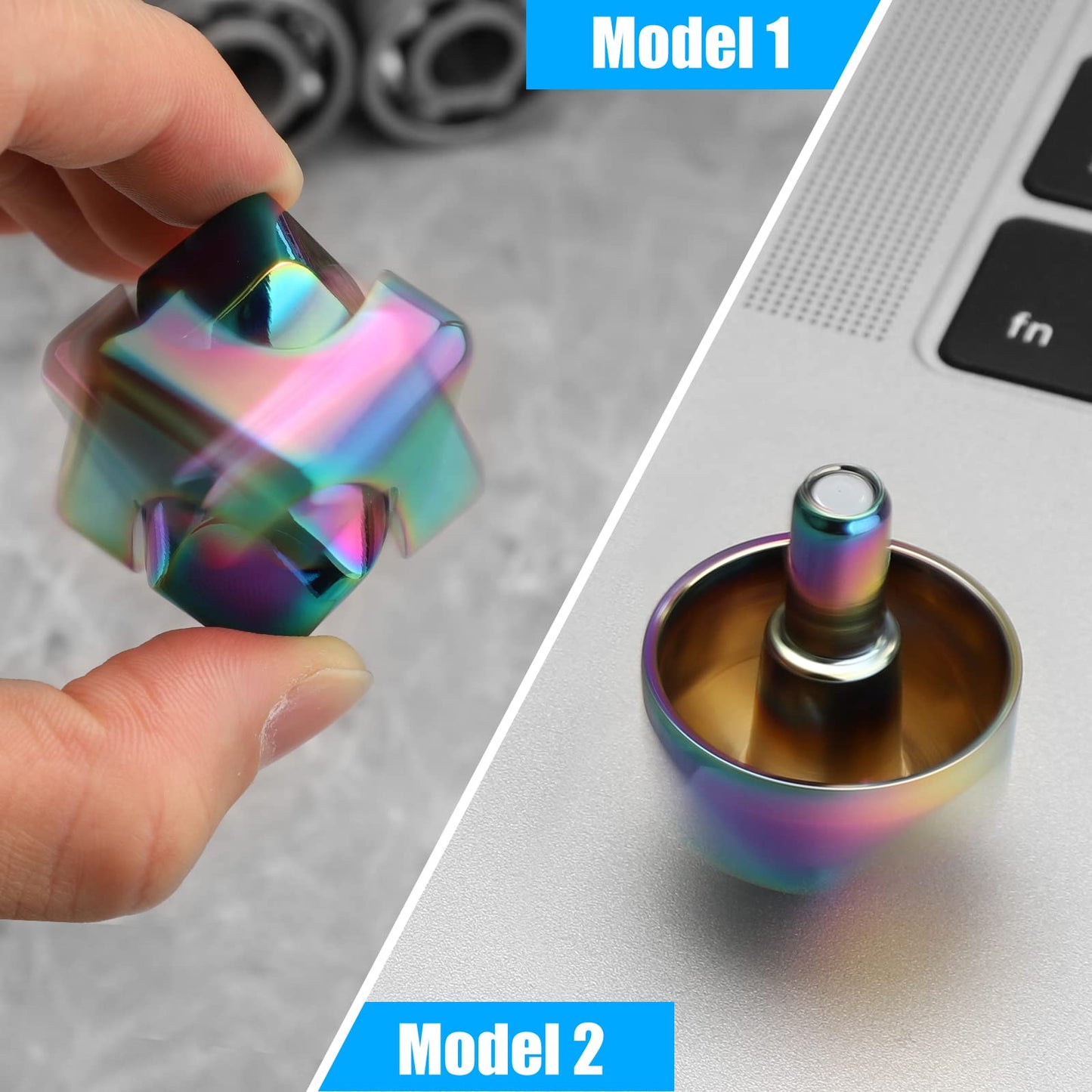Umnodobn Infinity Gear Fidget Cube Spinner – 2-in-1 Transforming Metal Toy for Focus, Stress Relief, and Desk Fun