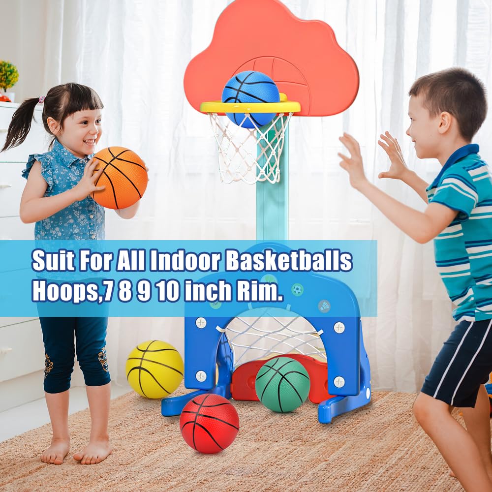 Umnodobn 5-Inch Foam Mini Basketballs — Indoor Safe, No-Inflation (3 Pack)
