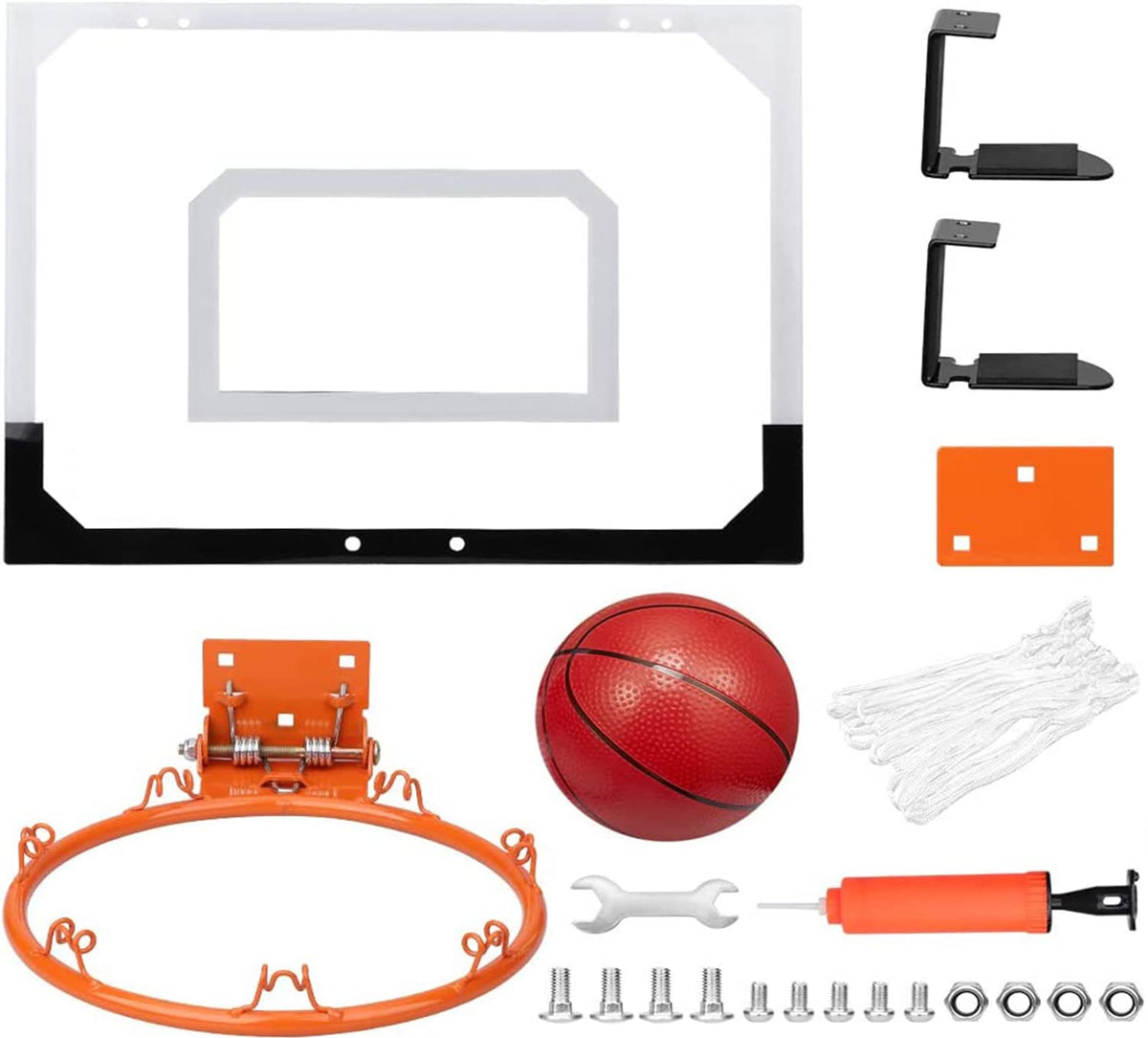 Umnodobn Mini Indoor Basketball Hoop – Over-the-Door Mount, 4 Balls, Durable Rim & Backboard