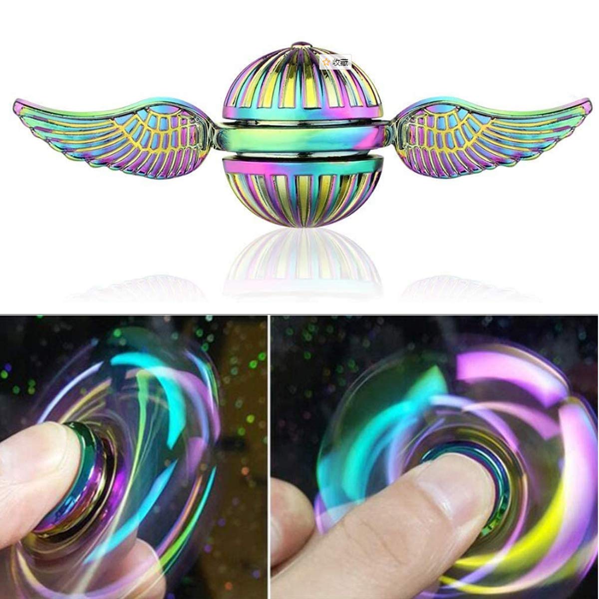 Umnodobn Rainbow Magic Orb Fidget Spinner – Stress Relief Toy for Adults & Kids