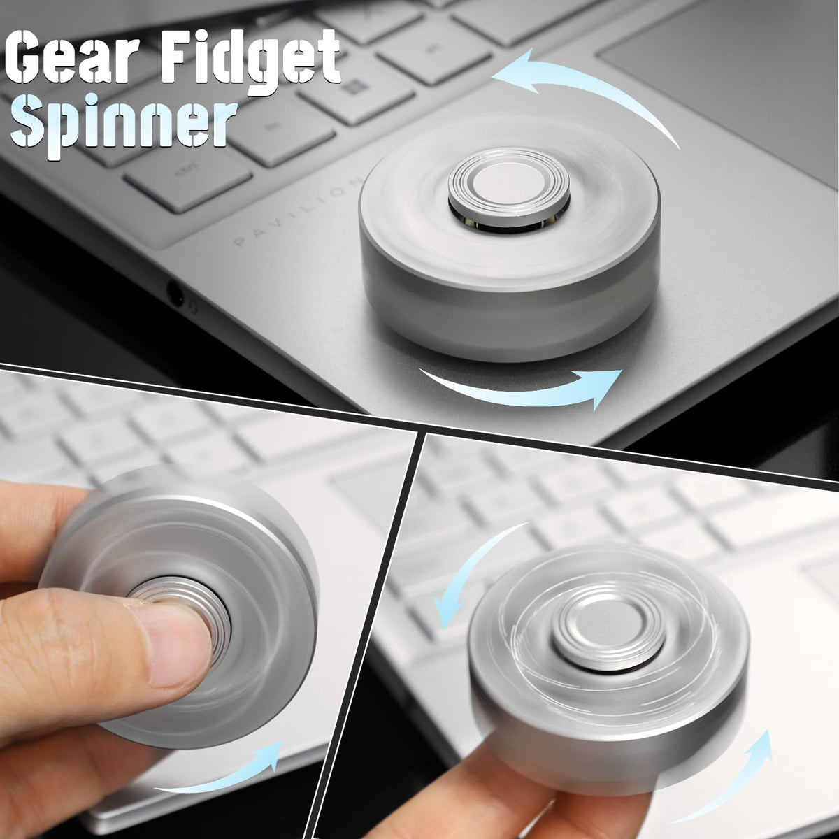 Umnodobn Cool Alloy Fidget Spinner – Aluminum Desk Toy & Sensory Gadget