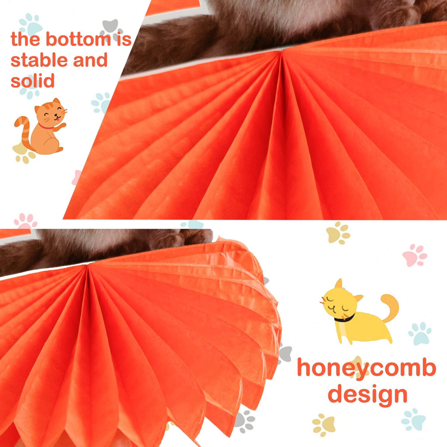 Umoni 10Pcs Cat Honeycomb Centerpieces | Kitten Party Decorations & Cat Theme Party Supplies