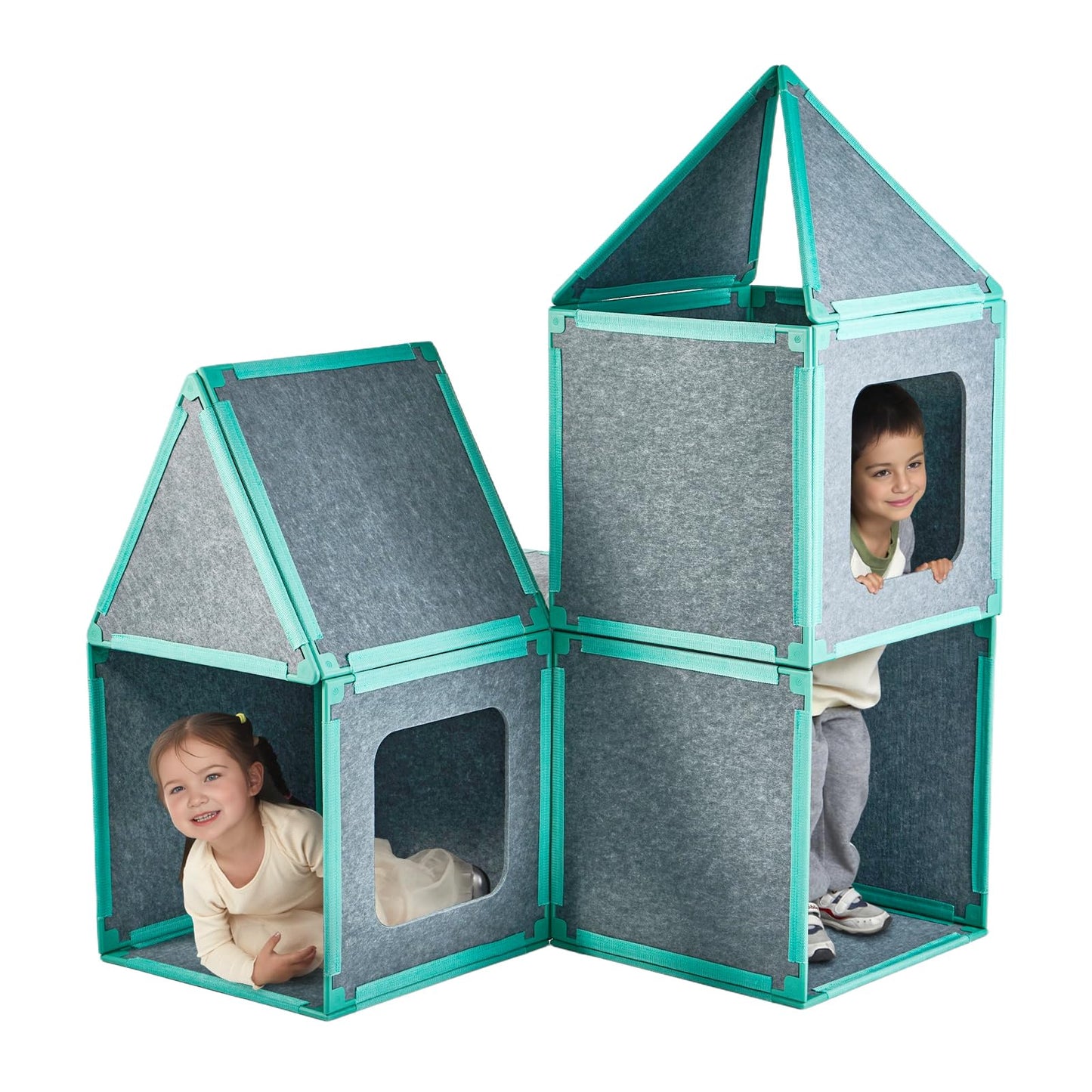 Umoving 20-Piece Magnetic Fort Building Kit – Giant Modular Panels for Creative STEM Play