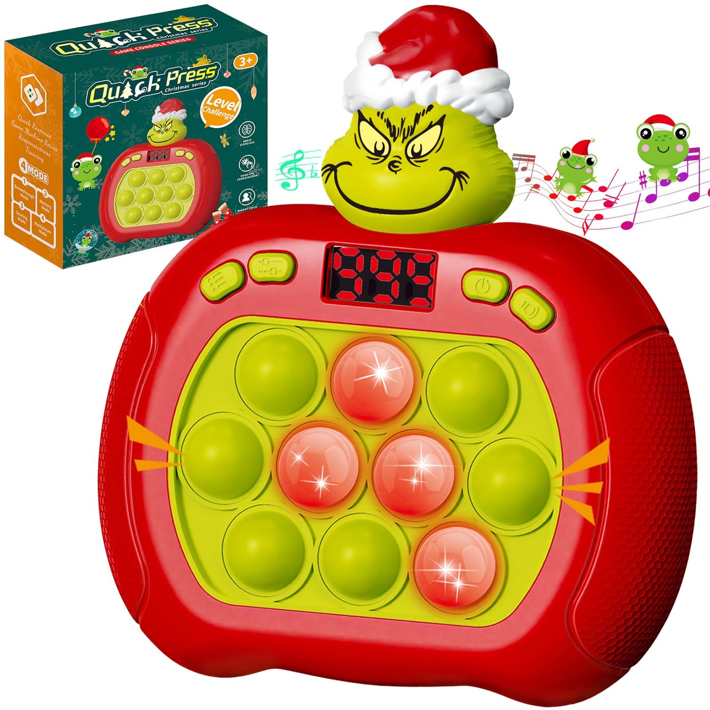UMQYYMKO Upgraded Pop Push Game Toy – Light Up Fidget Handheld Puzzle for Kids 3–12
