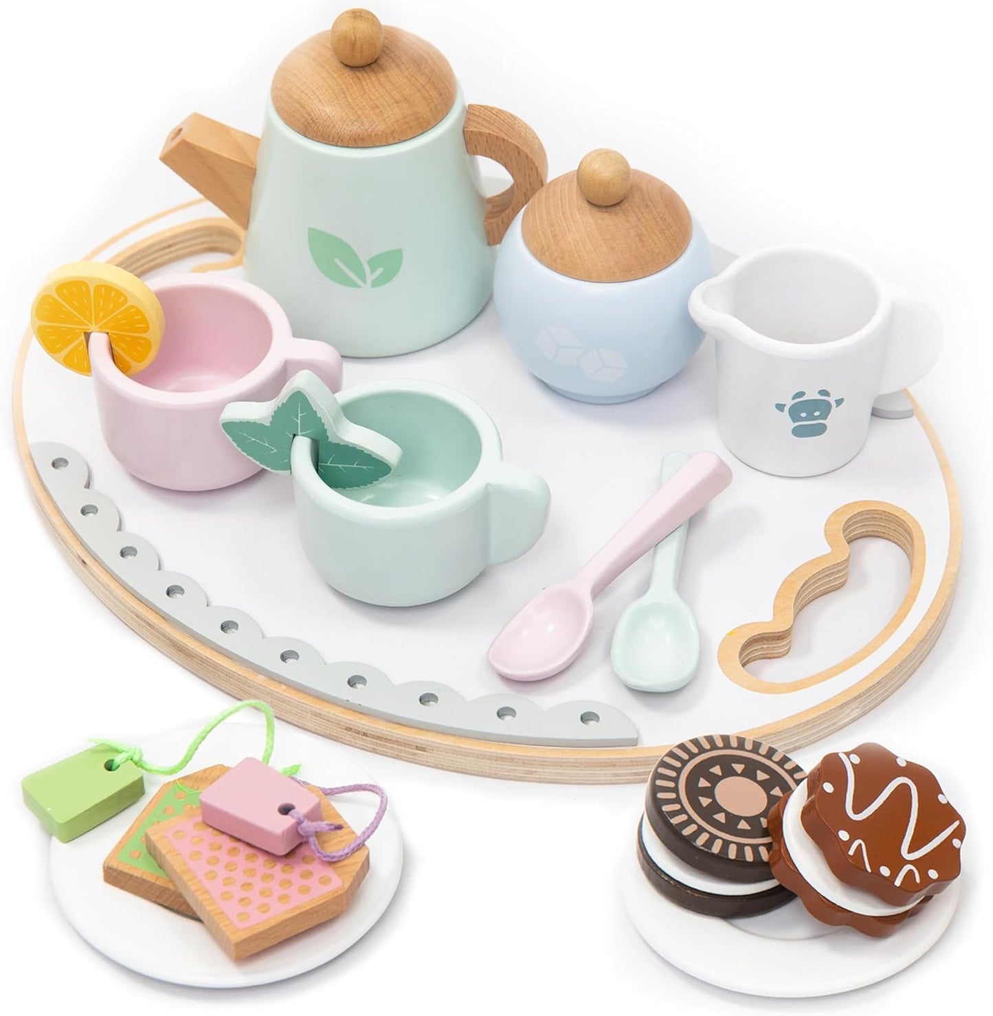 UMU Wooden Tea Set for Kids – Pretend Play Montessori Toy (Ages 3–6)