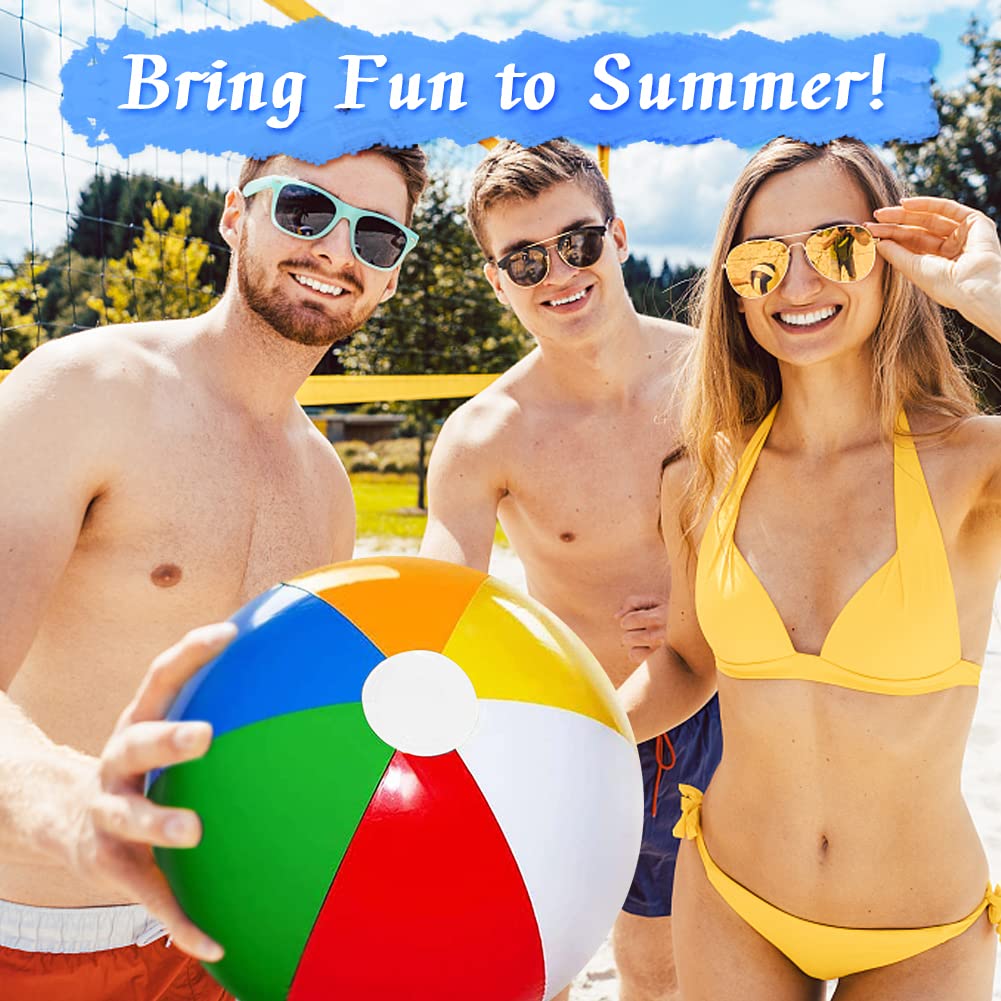 UMUACCAN Beach Balls 12 Pack – 12-Inch Inflatable Pool Toys for Kids