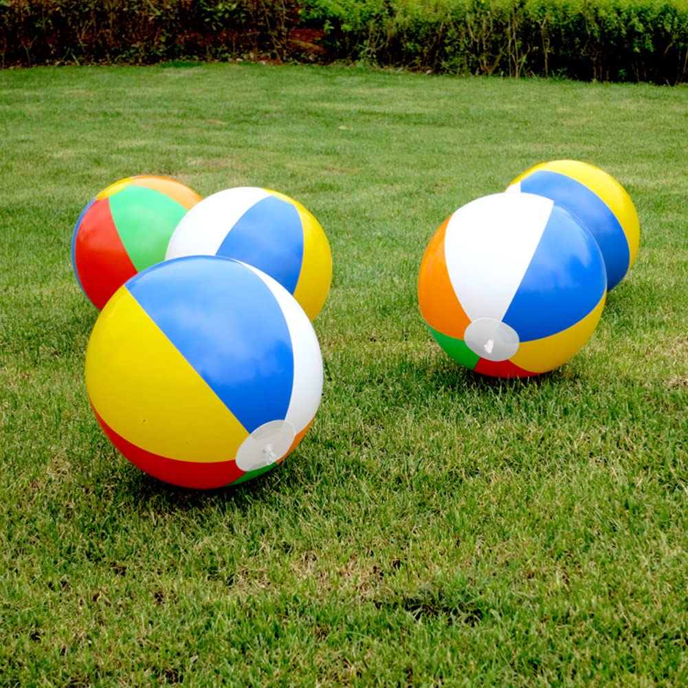 UMUACCAN Beach Ball 12 Pack - 12'' Inflatable Beach Balls for Kids | Pool & Beach Toys, Hawaiian Theme Party Favors