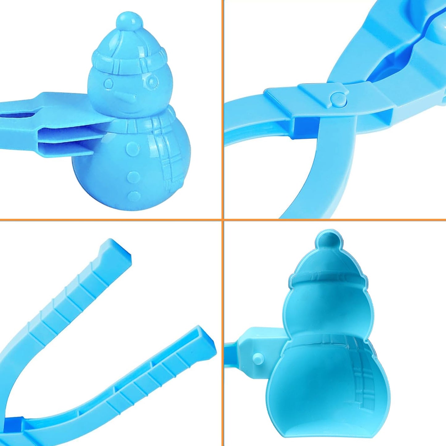 UMUACCAN 4-Piece Snowball Maker Set for Kids — Easy Grip, Fun Shapes, Winter Play