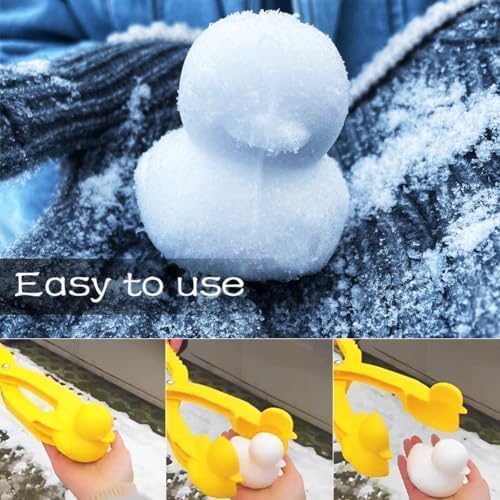 UMUACCAN 4-Piece Snowball Maker Set for Kids — Easy Grip, Fun Shapes, Winter Play