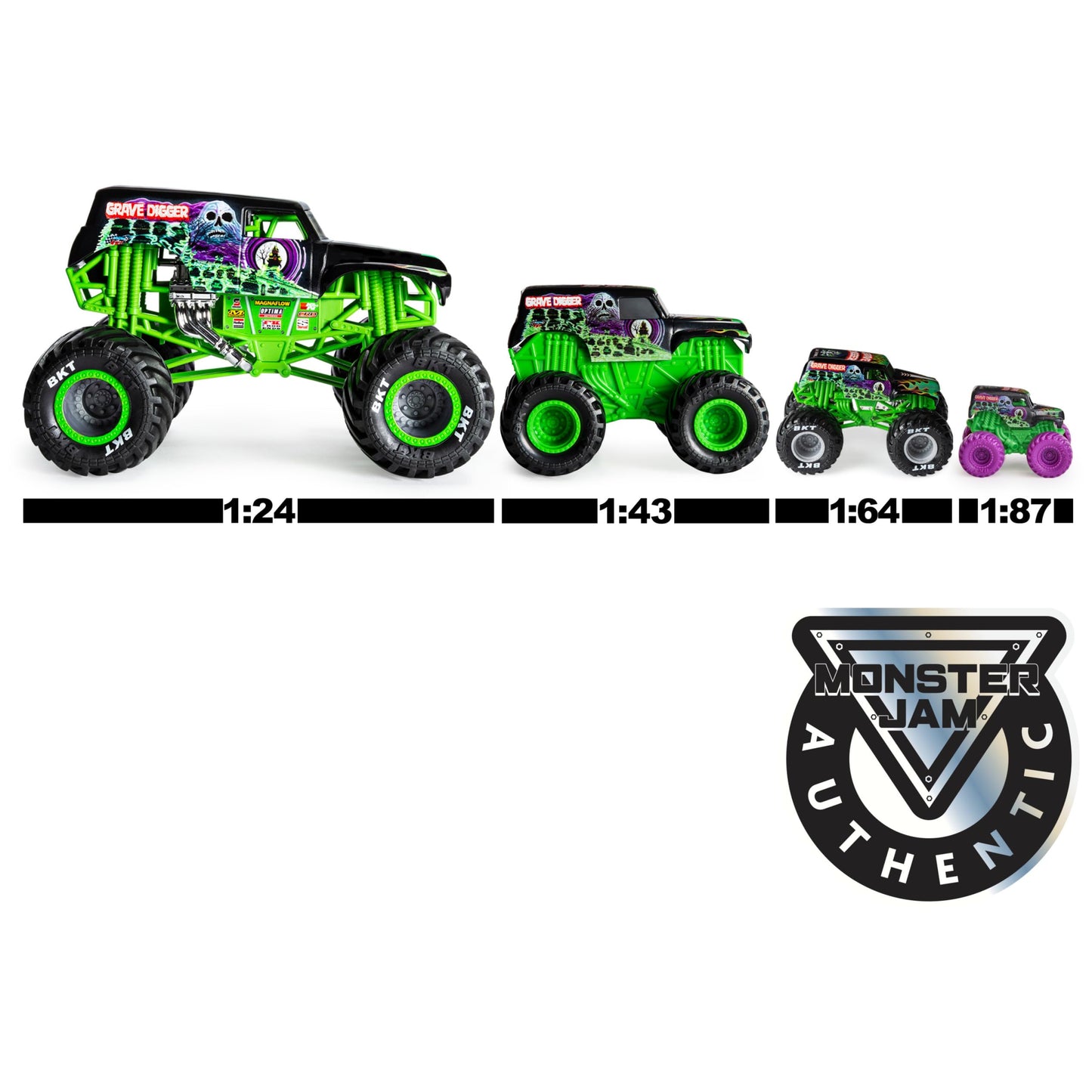 Monster Jam Official Grave Digger 1:24 Die-Cast Truck | Collectible Monster Jam Toys