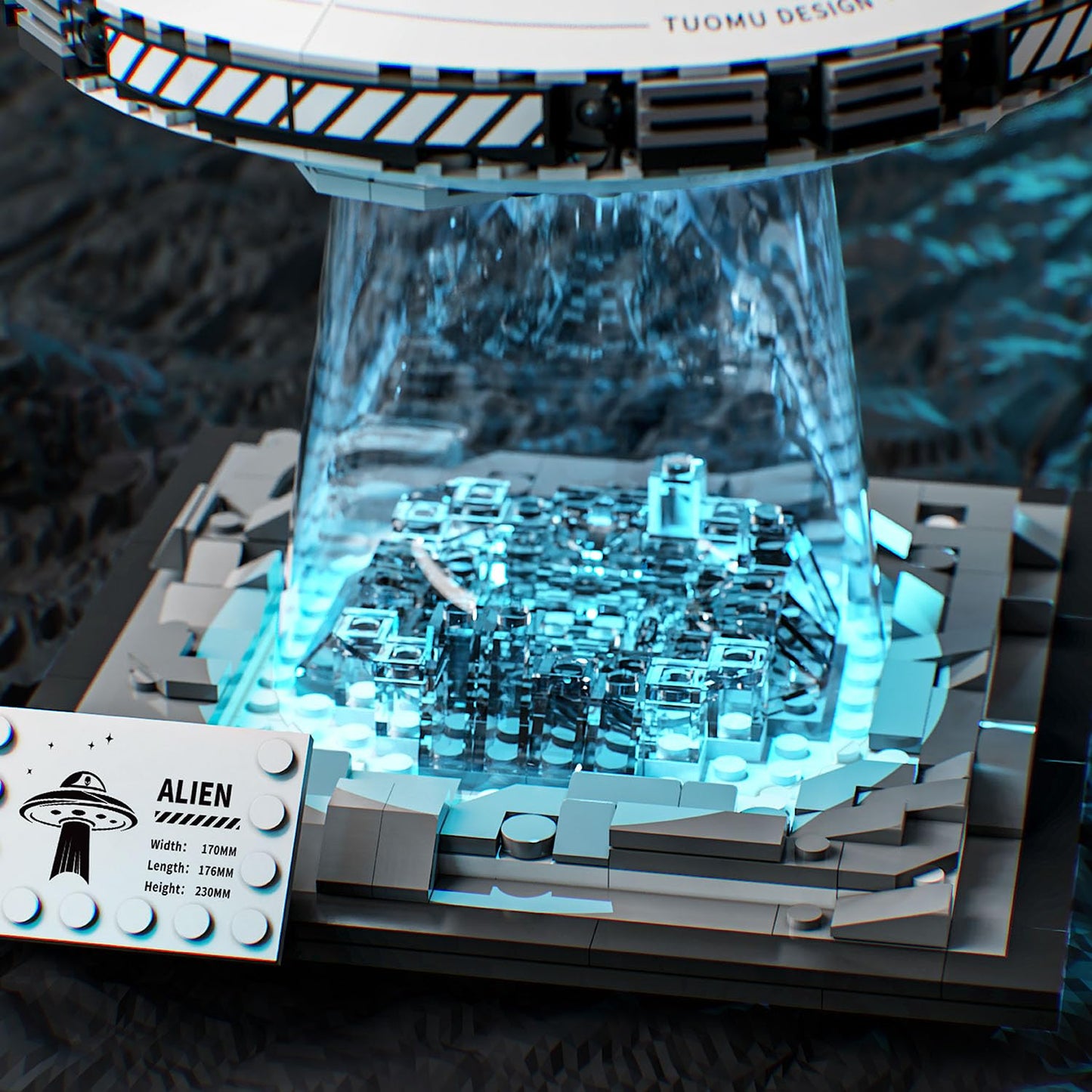UNCLE BRICK Space UFO Spaceship Building Set — Interstellar Kit for Ages 8-12