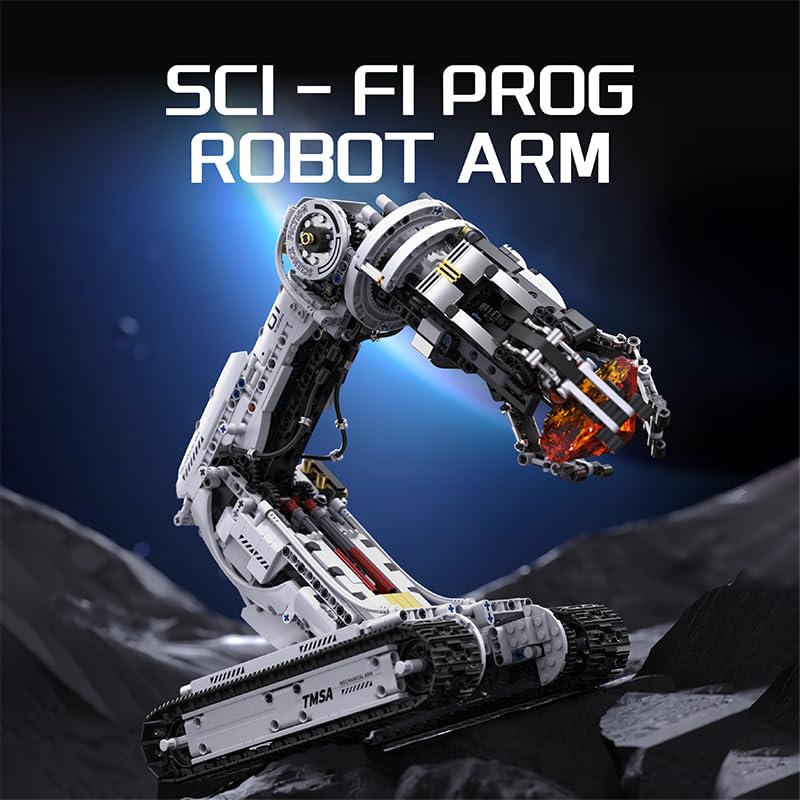 UNCLE BRICK Technical Tracked Robot Arm Kit – 1468 Pieces, Remote & App Controlled STEM Toy (Ages 8-14+)