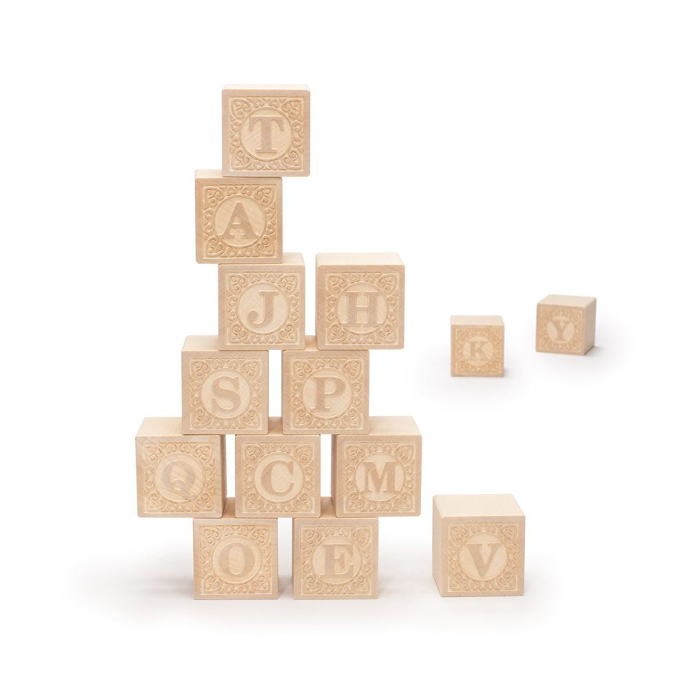 Uncle Goose Uppercase Alphablank Blocks – Made in the USA