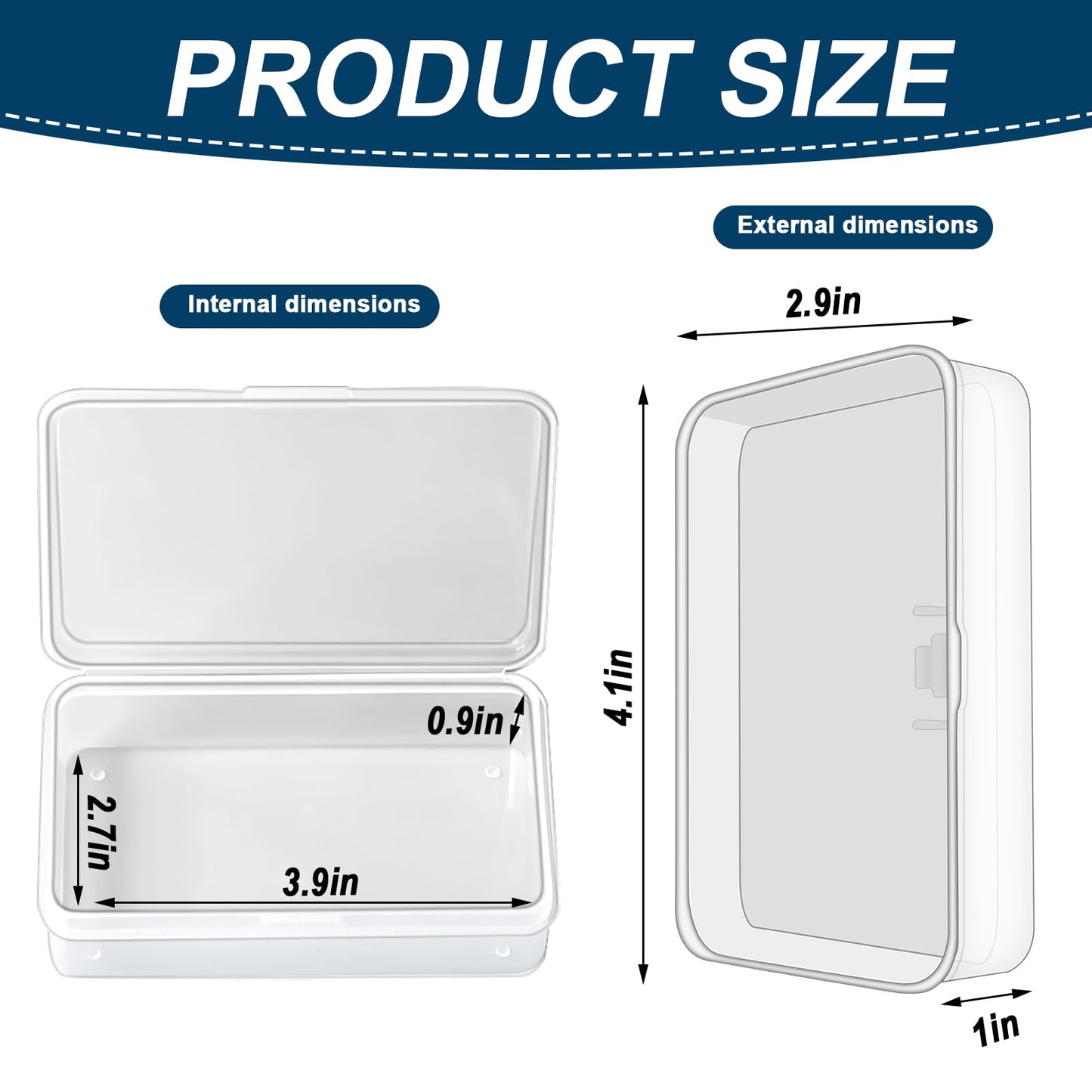 Uncle Yang 4-Pack Blank Card Case — Clear Plastic Deck Boxes for Cards & Games