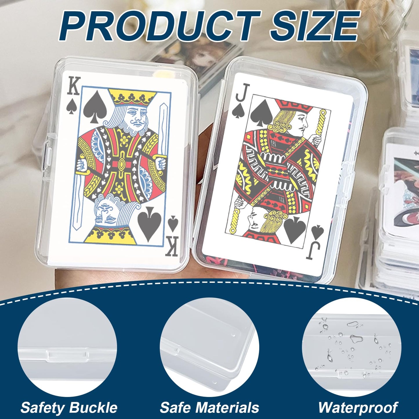 Uncle Yang 4-Pack Blank Card Case — Clear Plastic Deck Boxes for Cards & Games