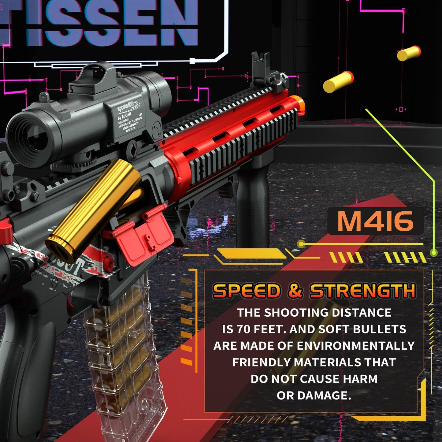 UNCLEKAISSEN Electric 2-in-1 Soft Bullet Toy Gun – Auto & Manual Foam Blaster with 80 Darts