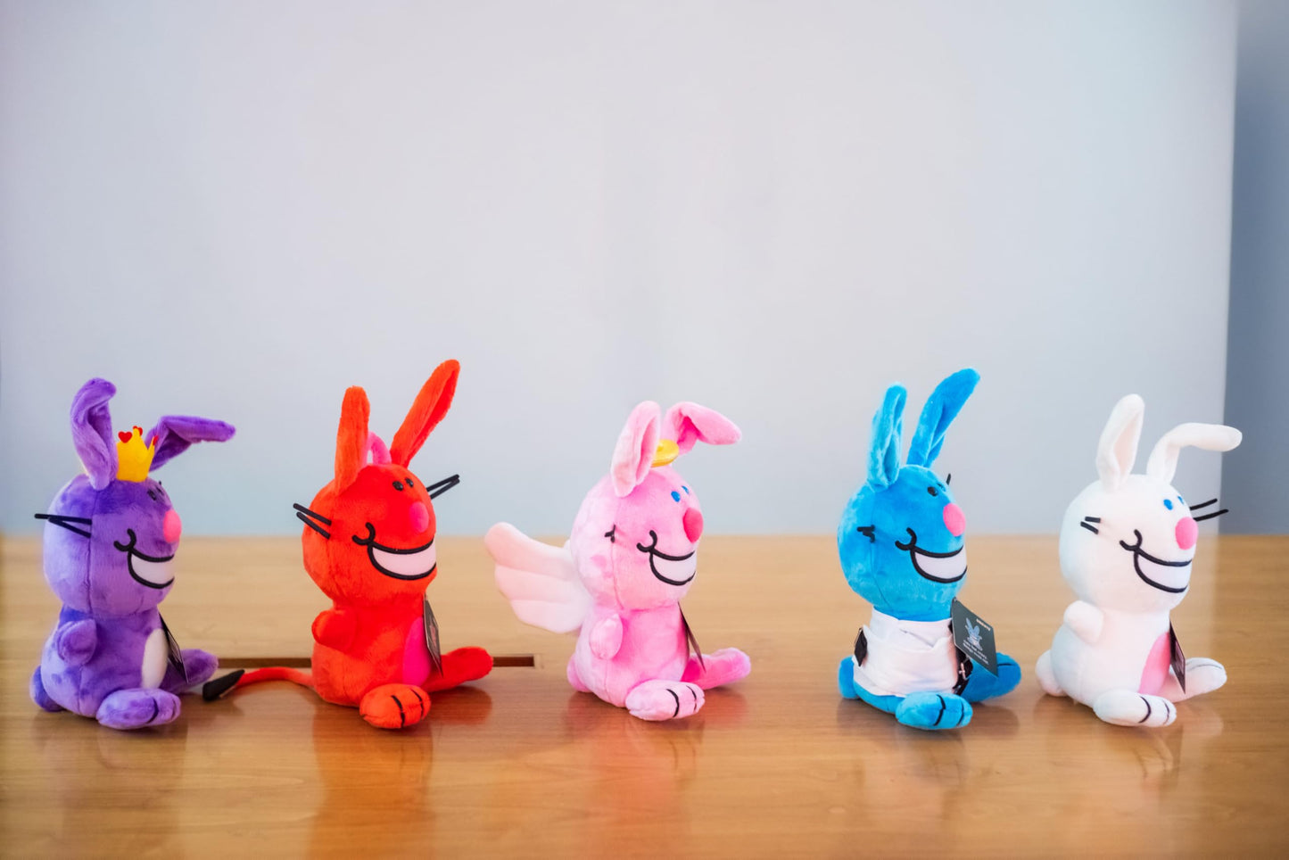UNCUTE It's Happy Bunny Plush (Angel) – 9-Inch Poseable Ears, Collectible Plush